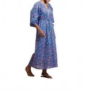 NEW RO'S GARDEN amalfi dress in blue cezanne